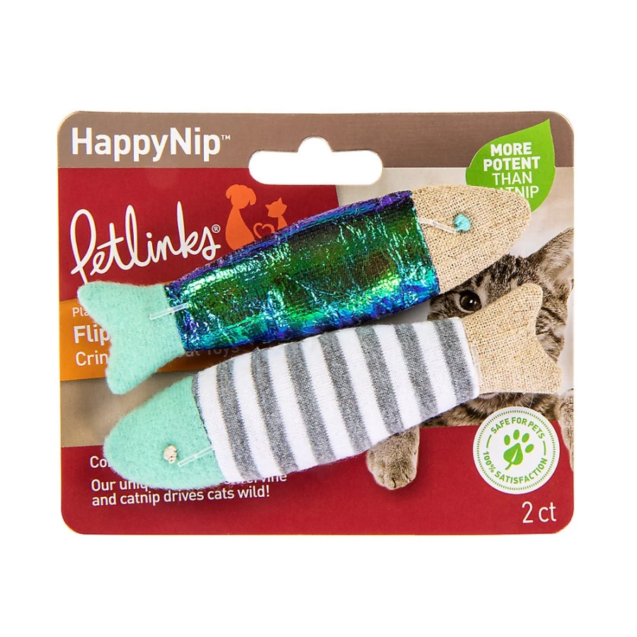 PetSmart Flipper Fish Cat Toys with Silvervine & Catnip - Interactive 2-Pack for Playful Cats