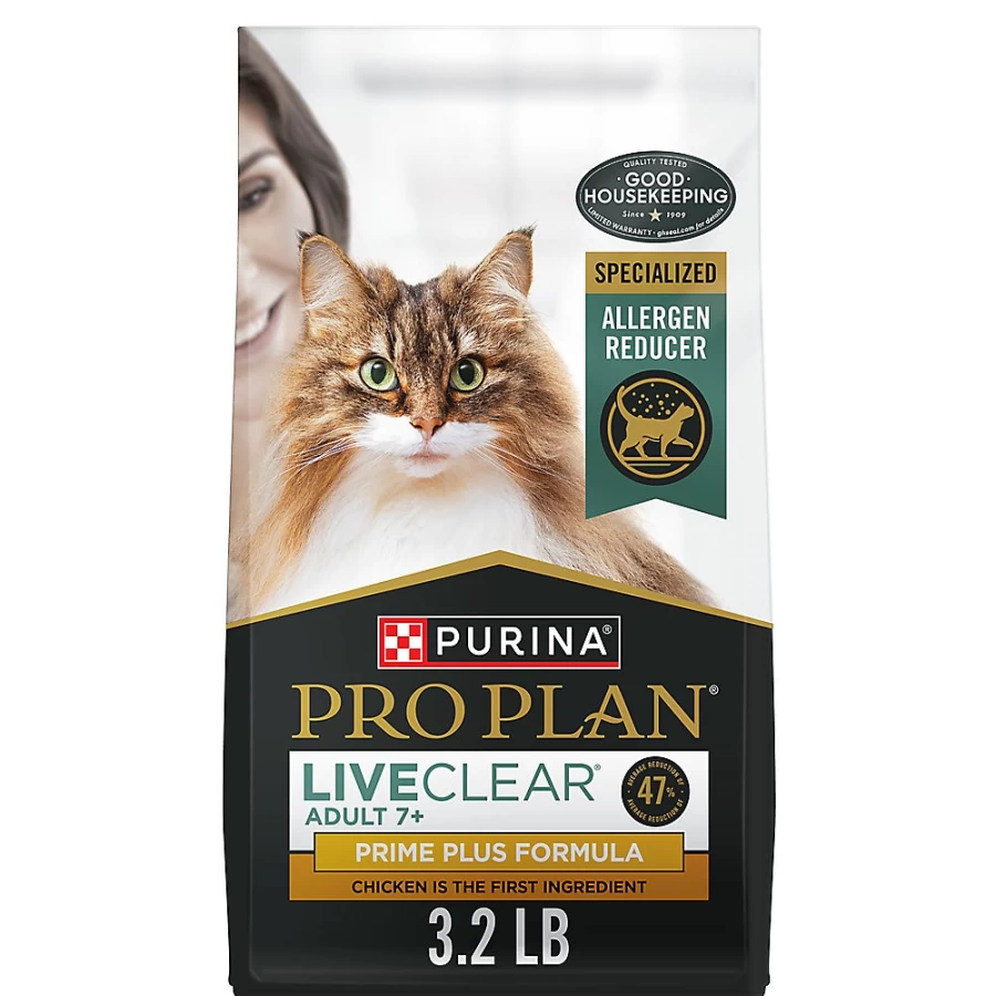 Purina Pro Plan LiveClear Prime Plus Senior Dry Cat Food - Chicken Flavor Allergen Reducer for Older Cats | PetSmart