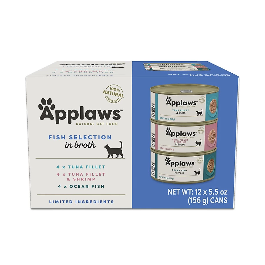 PetSmart Applaws Natural Wet Cat Food Multipack - 12 Cans, Grain-Free Recipe for Adult Cats