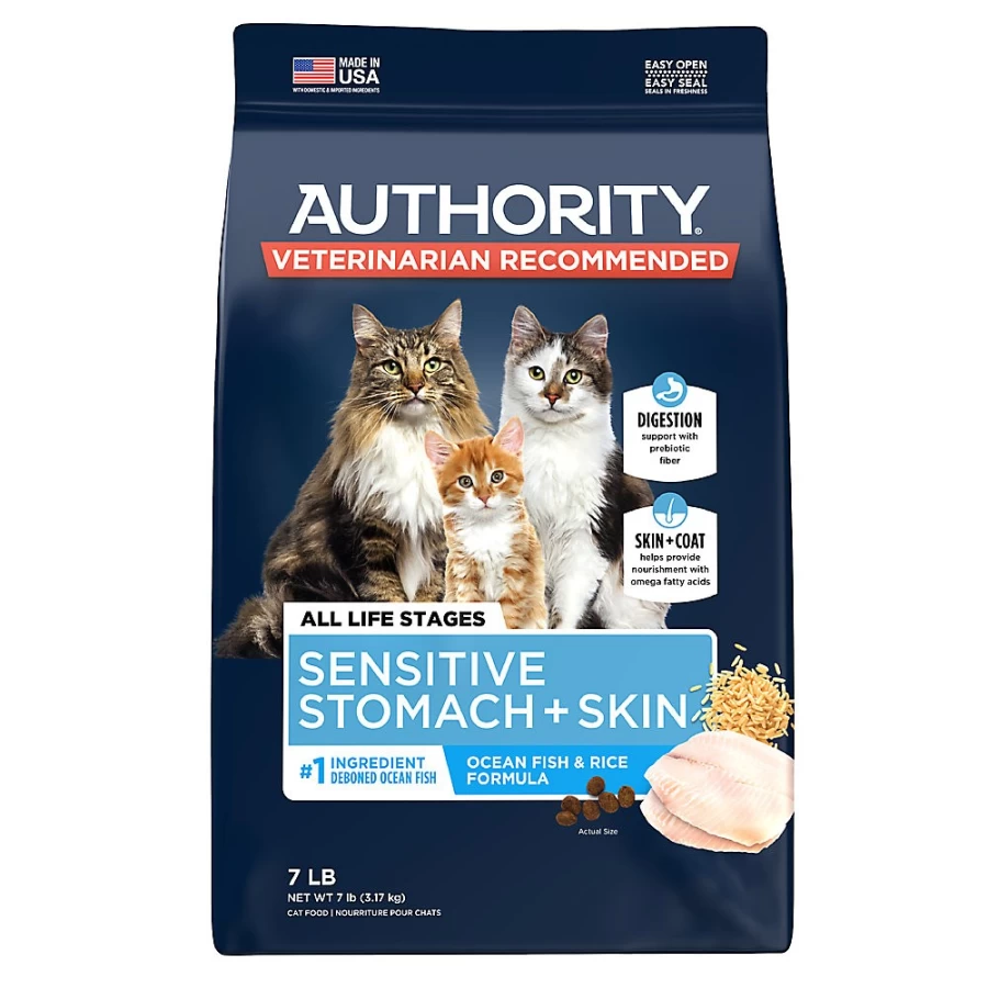 PetSmart Sensitive Stomach Cat Food - Grain-Included Ocean Whitefish & Rice Recipe Dry Kibble