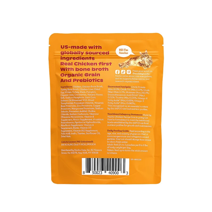 PetSmart Chicken Cuts in Gravy with Bone Broth Cat Food 3oz - Made by Nachotrade