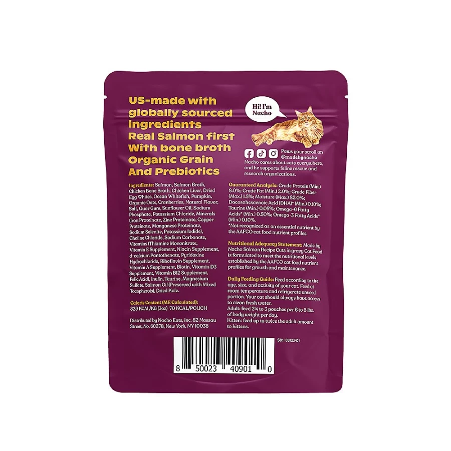 PetSmart Salmon Cat Food 3oz - Grain-Free Cuts in Gravy with Bone Broth, High Protein Recipe
