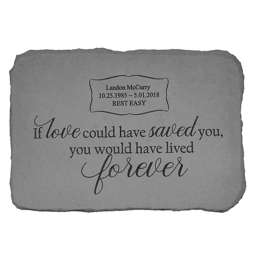 "PetSmart Personalized Pet Memorial Stone - Kay Berry 'If Love Could Have Saved You' Engraved Keepsake"