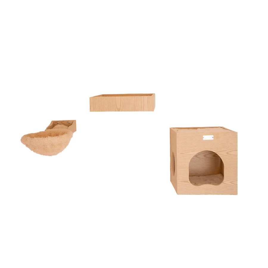 PetSmart Armarkat Wall-Mounted Cat Climbing Shelf - Real Wood, Natural, Space-Saving Cat Tree Perch for Indoor Cats