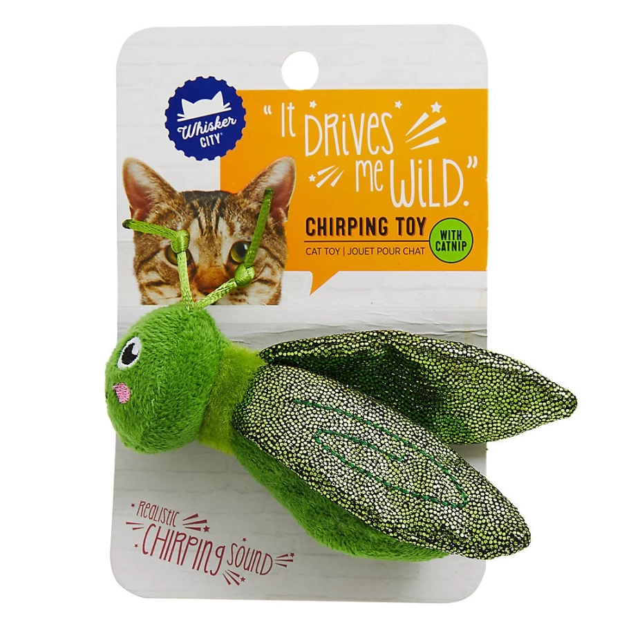 PetSmart Whisker City Catnip-Infused Cricket Sound Cat Toy for Play & Stimulation