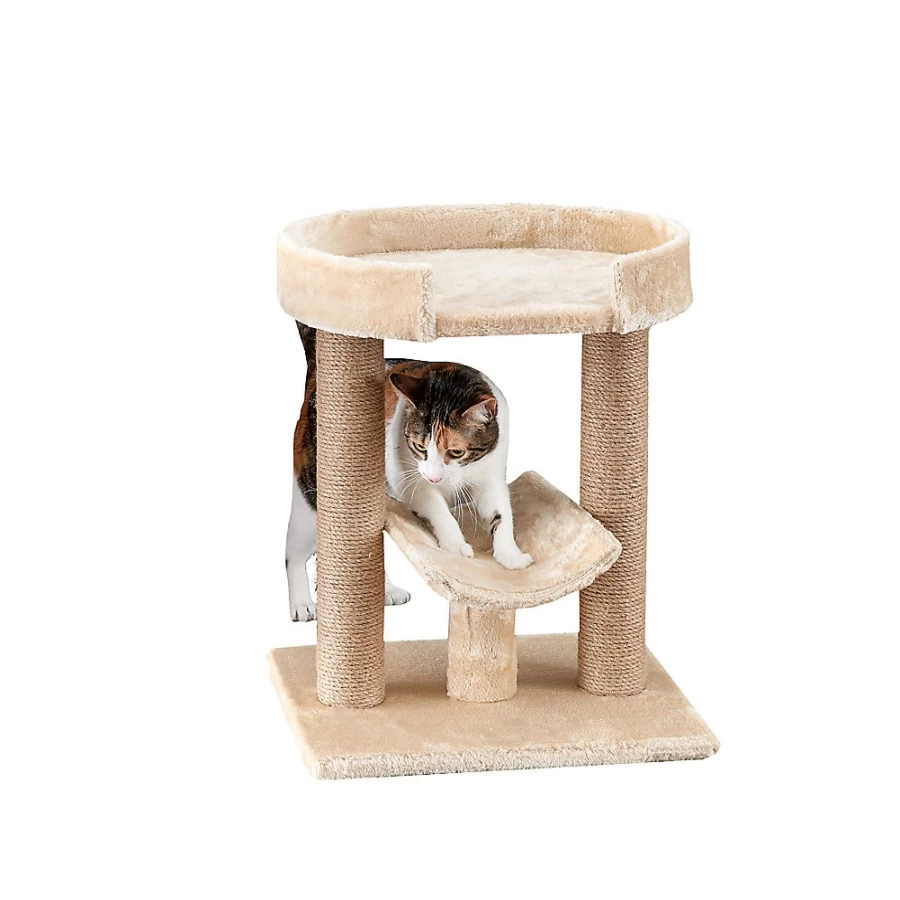 PetSmart Laurel 21-Inch Jute Cat Scratching Post - Natural Beige, Two by Two Design for Cats