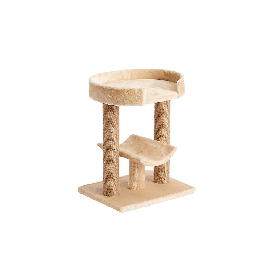 PetSmart Laurel 21-Inch Jute Cat Scratching Post - Natural Beige, Two by Two Design for Cats