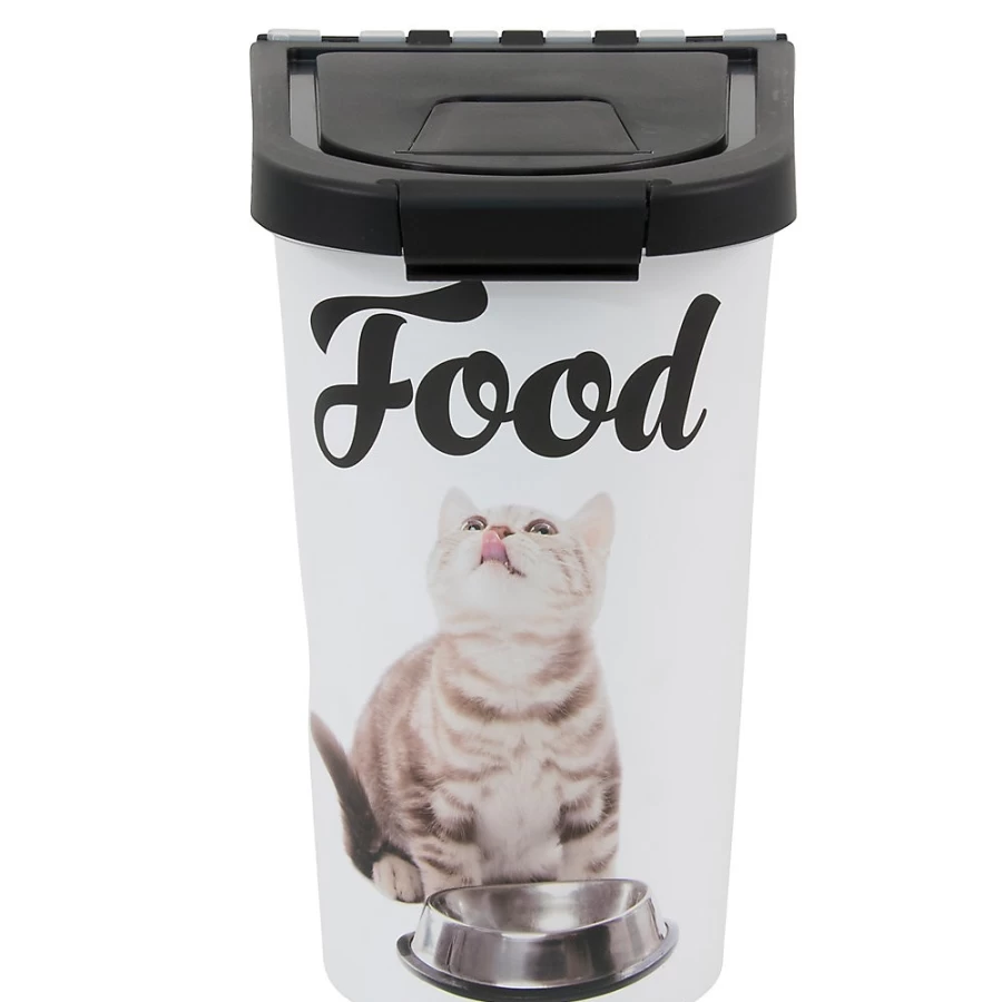 PetSmart 7-lb Paw Print Kitty Food Storage Container for Cat Treats & Dry Food