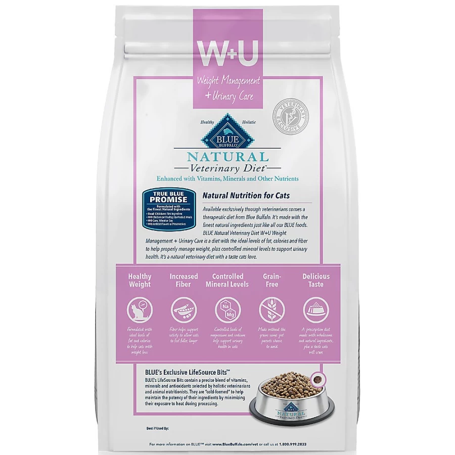 PetSmart Blue Buffalo Veterinary Diet W+U Weight Management Adult Cat Dry Food - Chicken Recipe