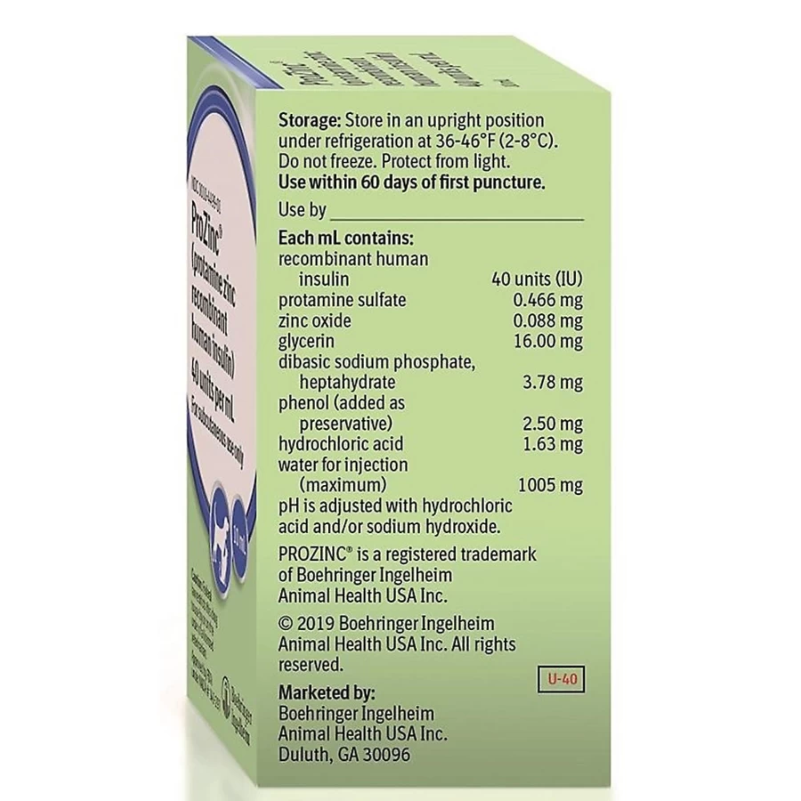 ProZinc U-40 Insulin Vial for Dogs & Cats – 10 mL Veterinary Glucose Management Solution by PetSmart