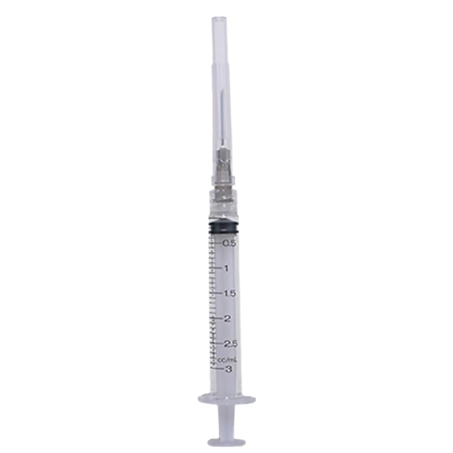 PetSmart 3ml Disposable Syringe with 20G 1.5 Inch Luer Lock Needle for Precise Liquid Measurement