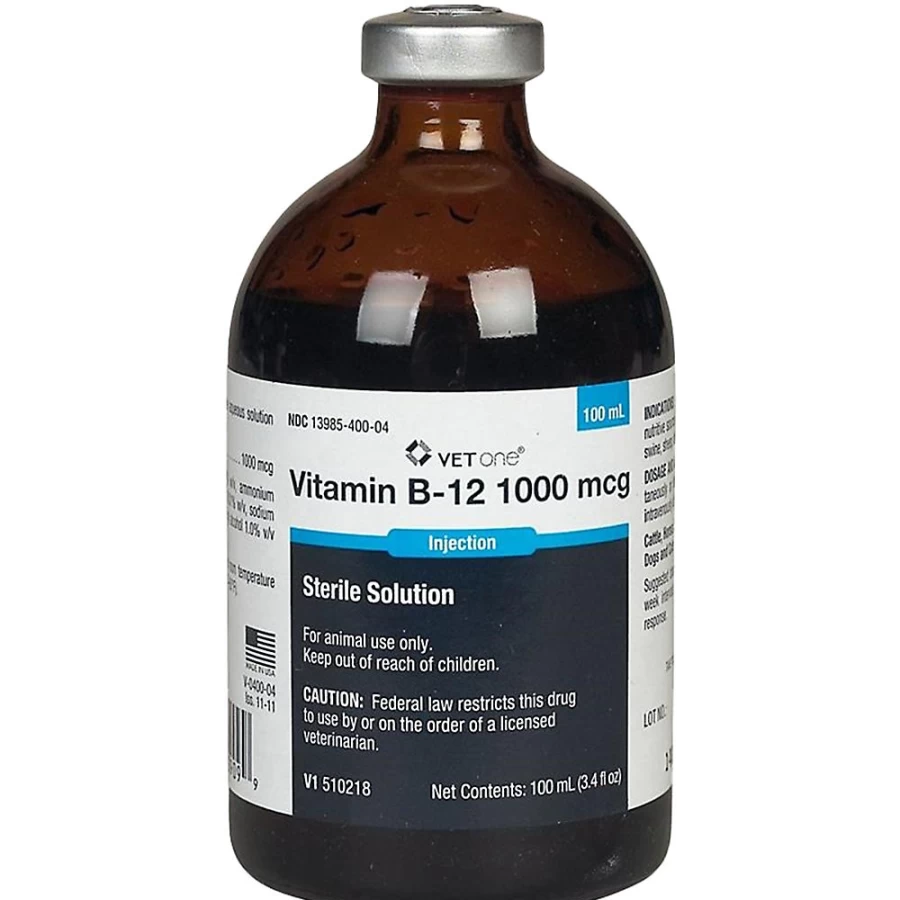 PetSmart Cyanocobalamin Vitamin B-12 Supplement 1000 mcg/mL Liquid - 100 mL for Energy & Nerve Support