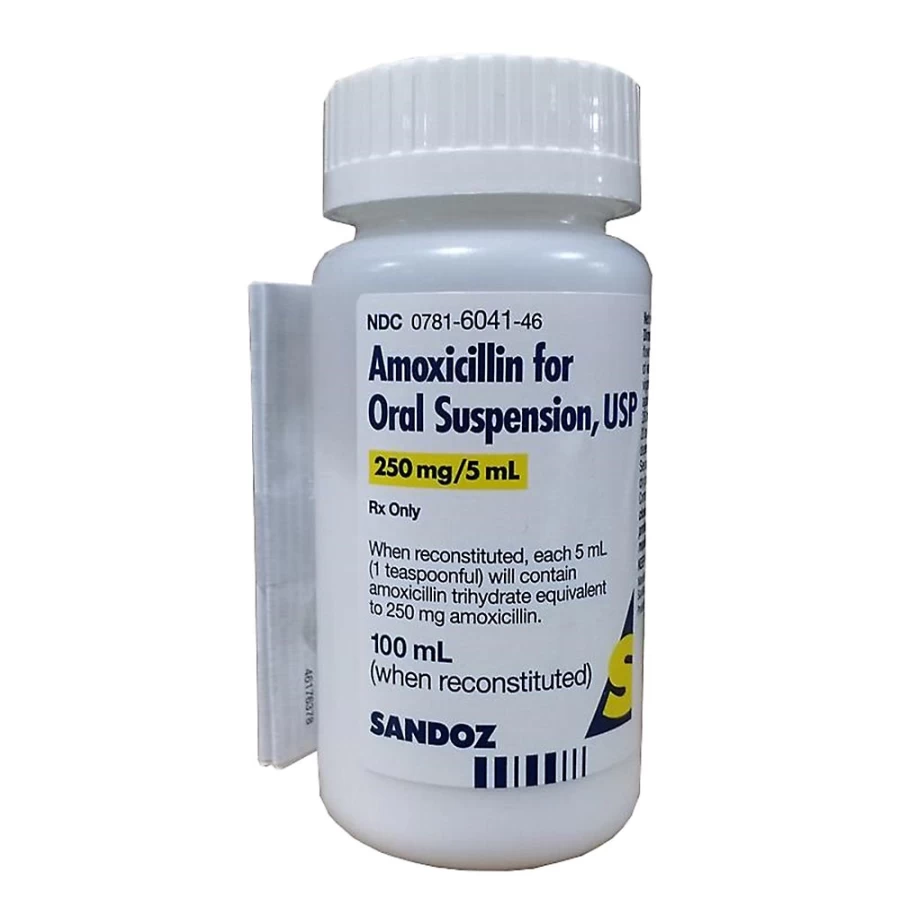 PetSmart Amoxicillin Oral Suspension 250mg per 5ml - 100ml Antibiotic Liquid for Bacterial Infections