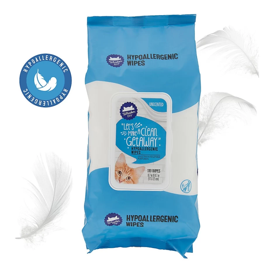 PetSmart Hypoallergenic Cat Wipes - Unscented & Gentle for Sensitive Skin
