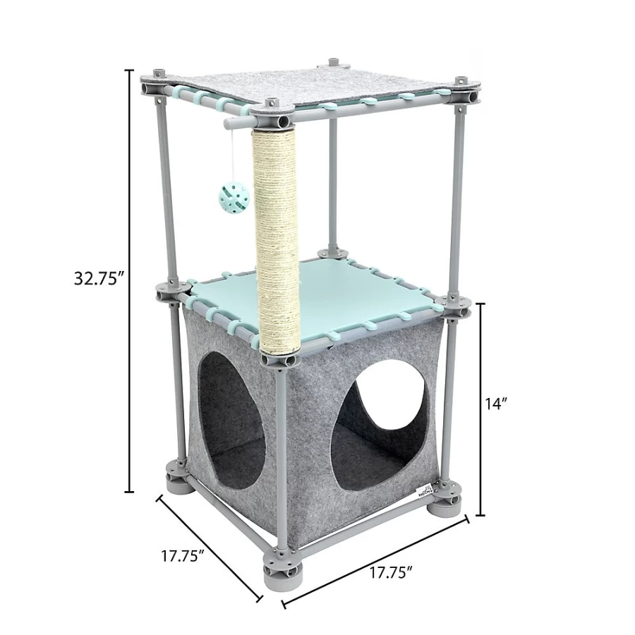 PetSmart Kitty City 2.0 Cat Tower - Multi-Level Scratching Post with Perches for Indoor Cats