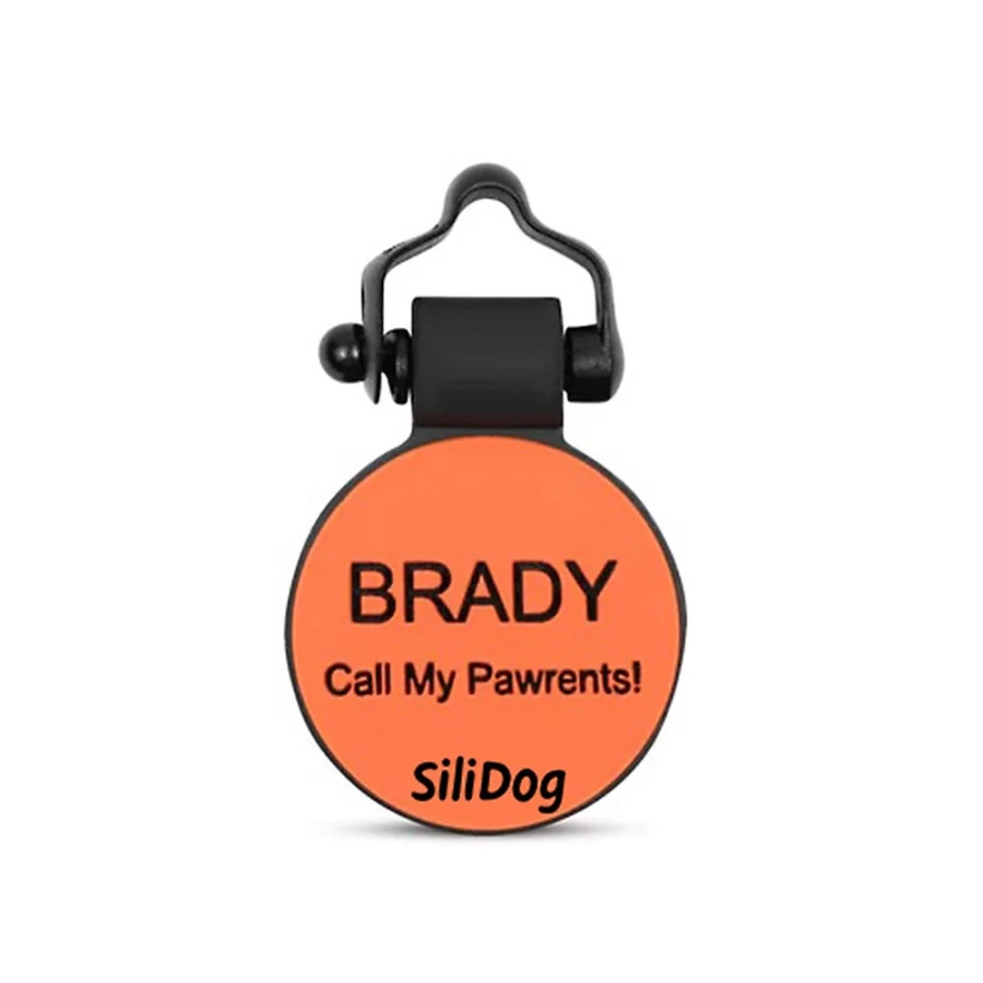 "PetSmart Personalized Silicone Dog Tag - Silent Pumpkin ID Tag for Dogs & Cats by SiliDog"