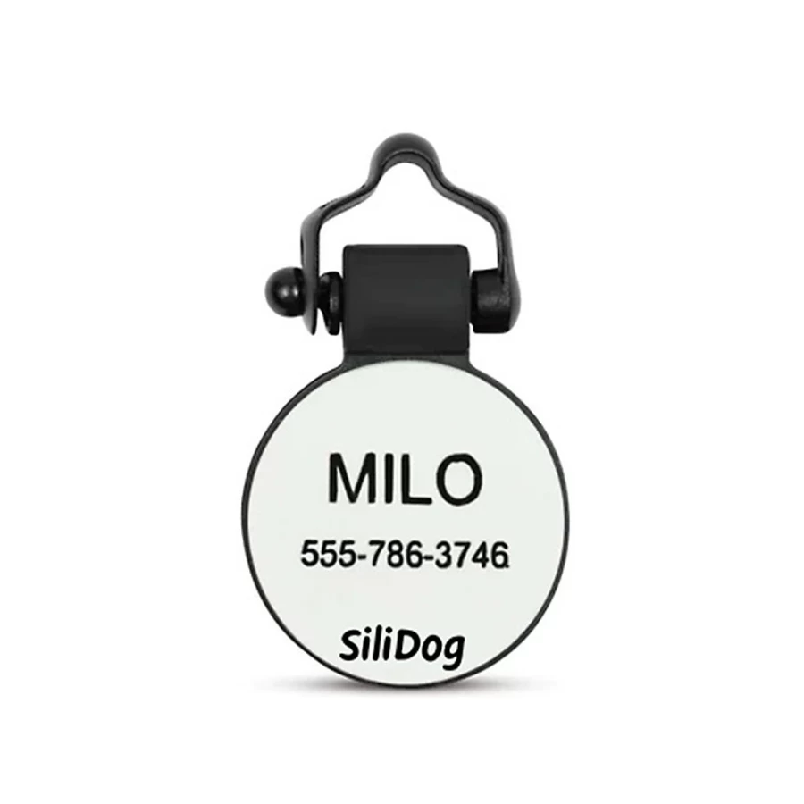 PetSmart Personalized Silent Dog Tag - SiliDog Soft Silicone ID Tag for Dogs & Cats, Noiseless Pet Collar Accessory
