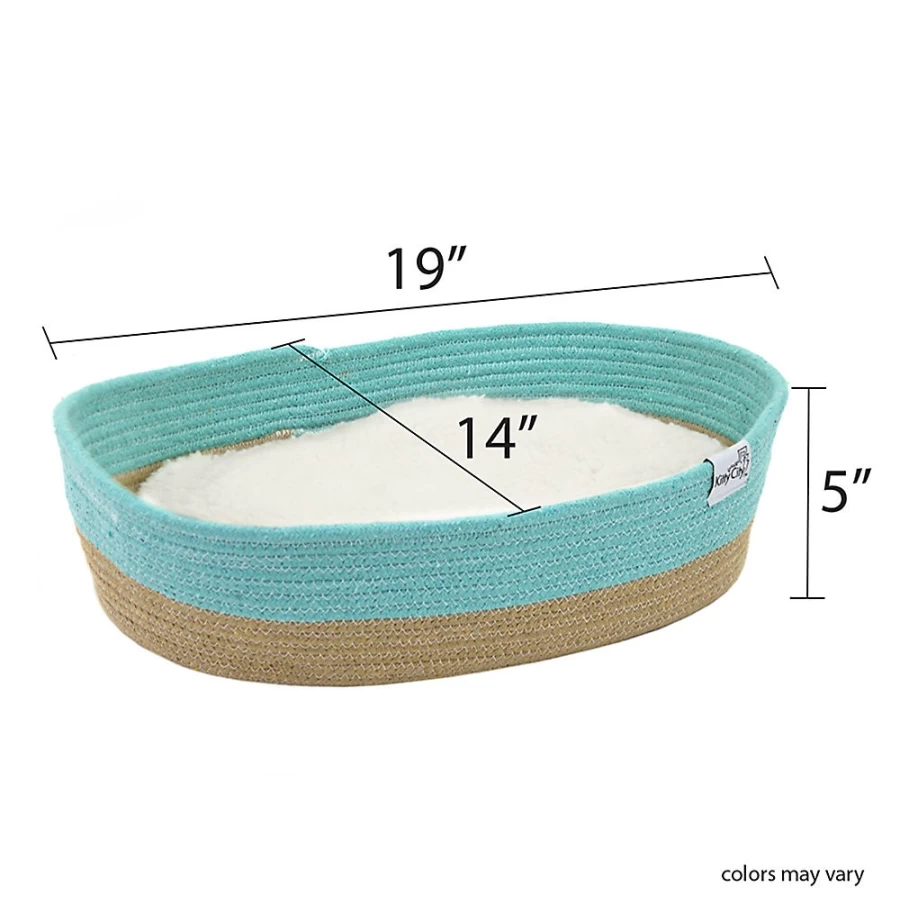 PetSmart Kitty City Premium Woven Cat Bed - Cozy & Durable Pet Sleeping Basket for Indoor Cats