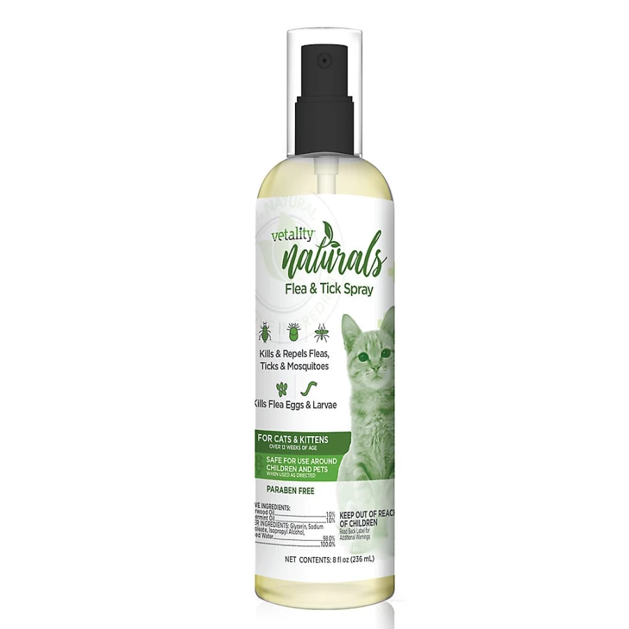 PetSmart Vetality Naturals Flea & Tick Control Spray for Cats – Safe & Effective Treatment