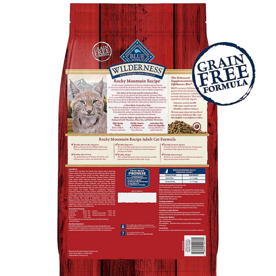 PetSmart Blue Buffalo Wilderness Grain-Free Beef Recipe Dry Cat Food for All Life Stages