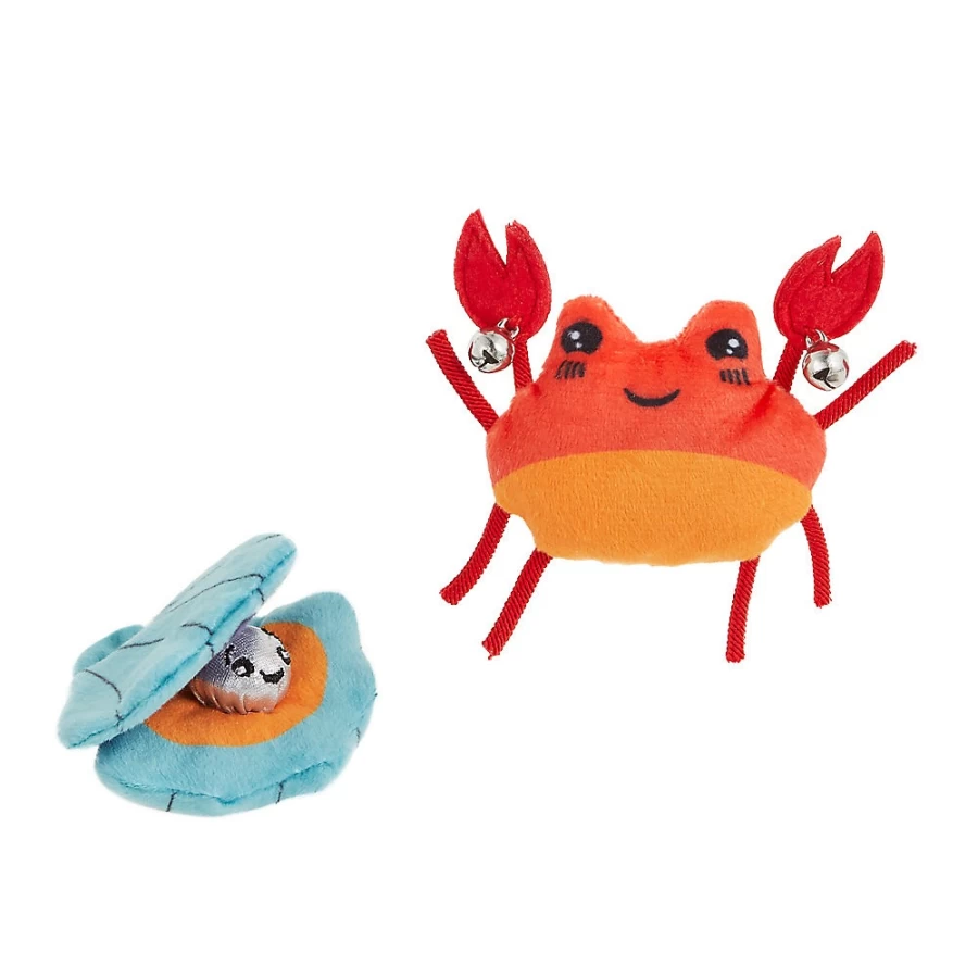 PetSmart Whisker City Clam & Crab Cat Toys - 2-Pack Interactive Play Set for Cats