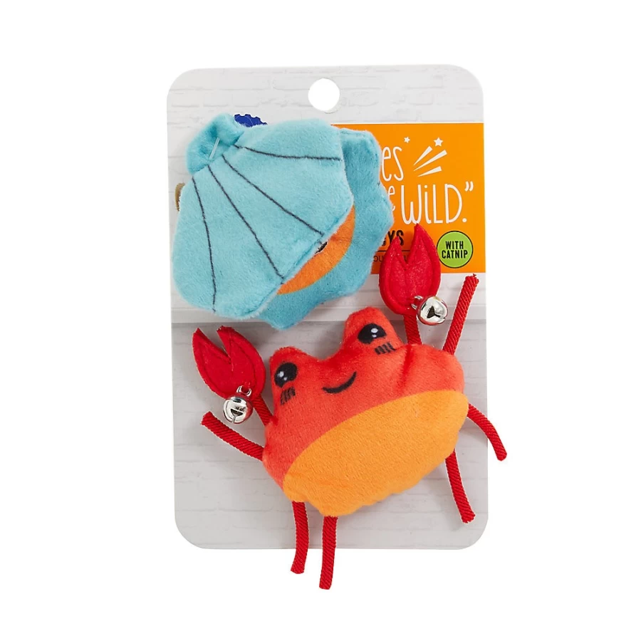 PetSmart Whisker City Clam & Crab Cat Toys - 2-Pack Interactive Play Set for Cats