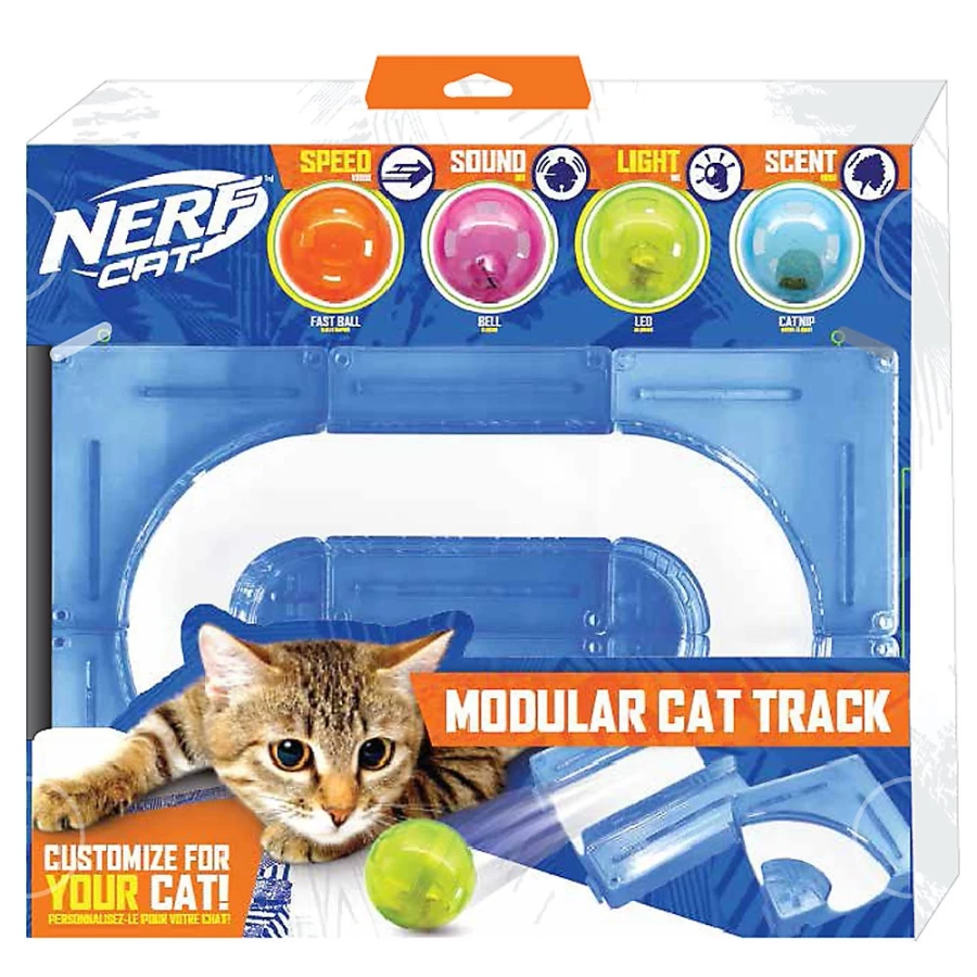 PetSmart NerfTrade Modular Turbo Track Interactive Cat Toy for Play & Exercise