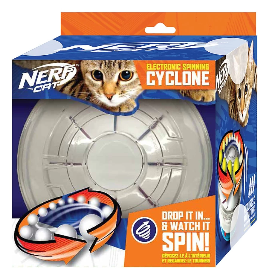 PetSmart Nerftrade Electronic Spinning Cyclone Toy for Cats - Interactive Motorized Cat Teaser