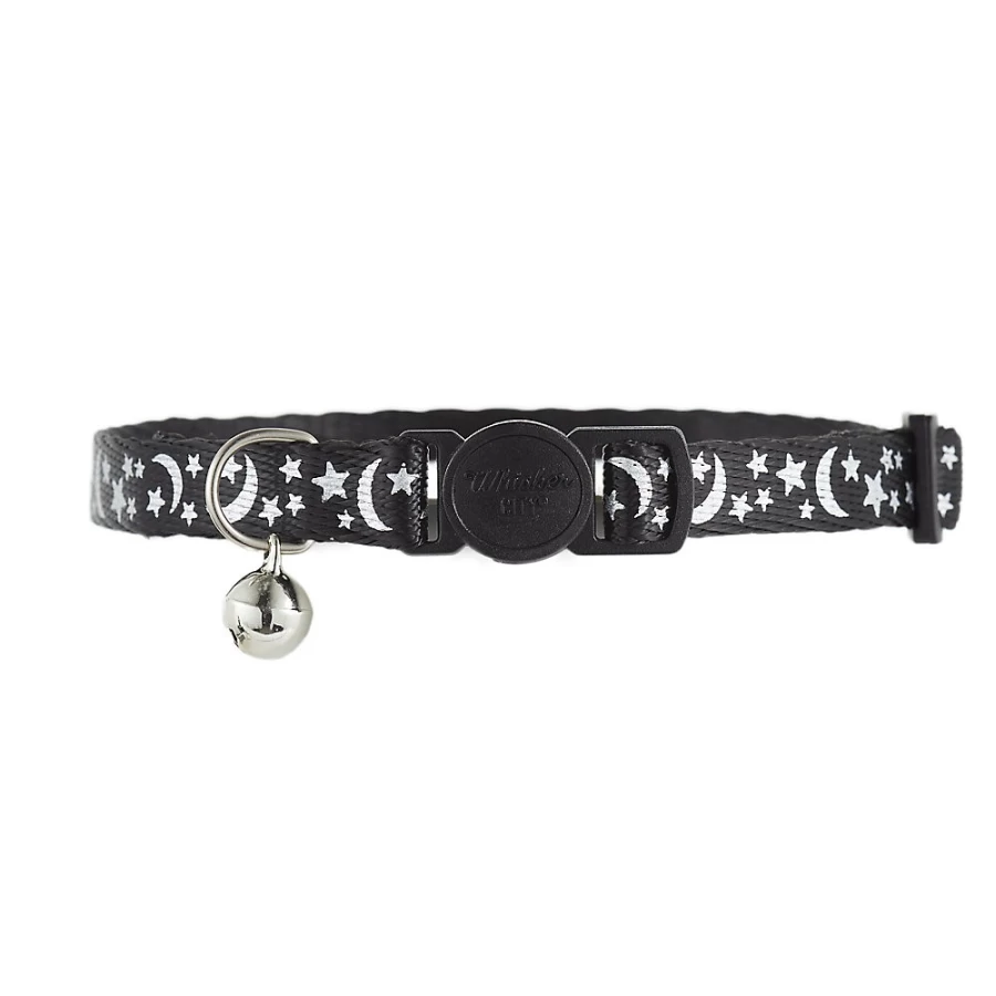 PetSmart Whisker City Reflective Cat Collar with Moon & Stars Design for Kittens