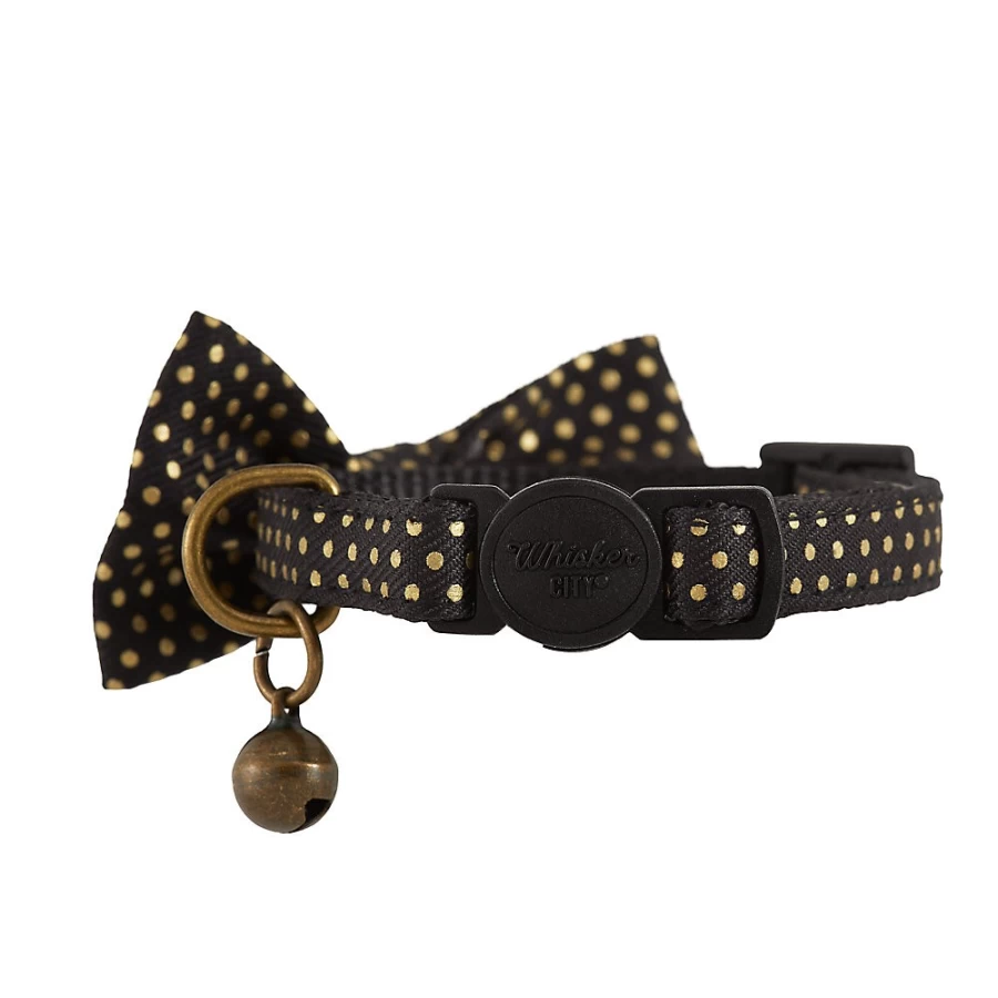 PetSmart Whisker City Polka Dot Cat Collar with Bow - Easy Release, Adjustable & Safe for Kittens