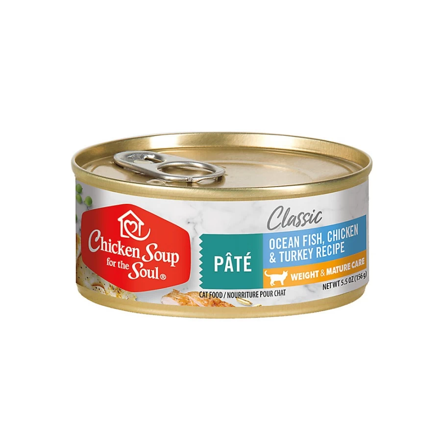 PetSmart Chicken Soup for the Soul Senior Cat Food Pate - 5.5 Oz, Classic Weight Care Wet Food for Older Cats