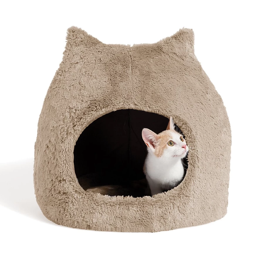 PetSmart Sheri Meow Hut Best Friends Covered Cat & Dog Bed - Cozy Pet Bed for Dogs and Cats