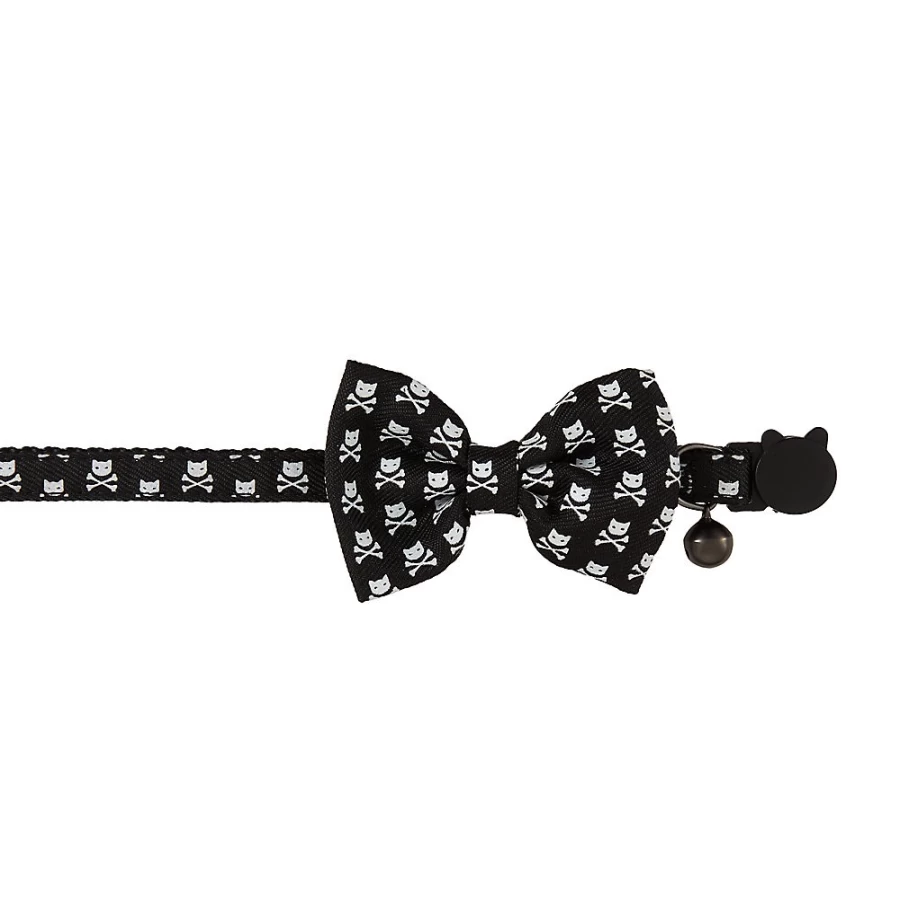 PetSmart Whisker City Easy Release Cat Collar with Crossbones Bow Tie for Kittens