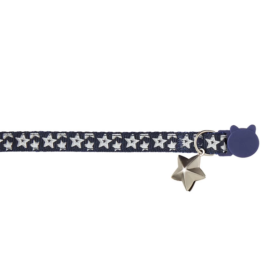 PetSmart Whisker City Night Stars Breakaway Cat Collar for Kittens - Safe Easy Release Reflective Design