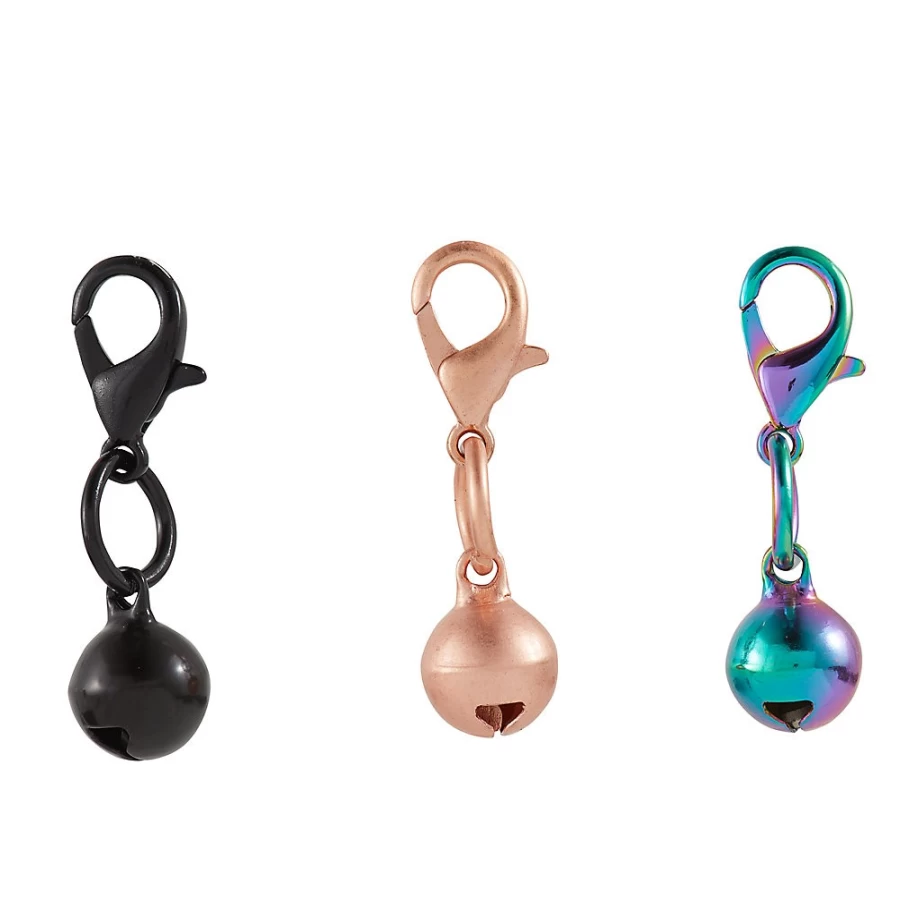 PetSmart Whisker City Colorful Cat Bells Collar Set - 3 Pack Assorted Colors for Playful Cats
