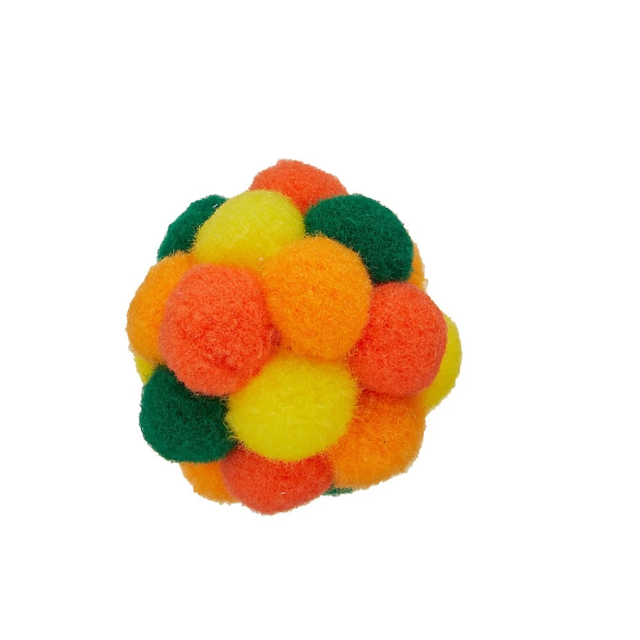 PetSmart Whisker City Colorful Pom Pom Ball Cat Toy - Assorted Colors for Playful Cats