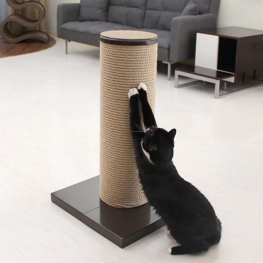 PetSmart Hauspanther MaxScratch Cat Scratcher in Espresso - Durable Sisal Scratching Post for Cats