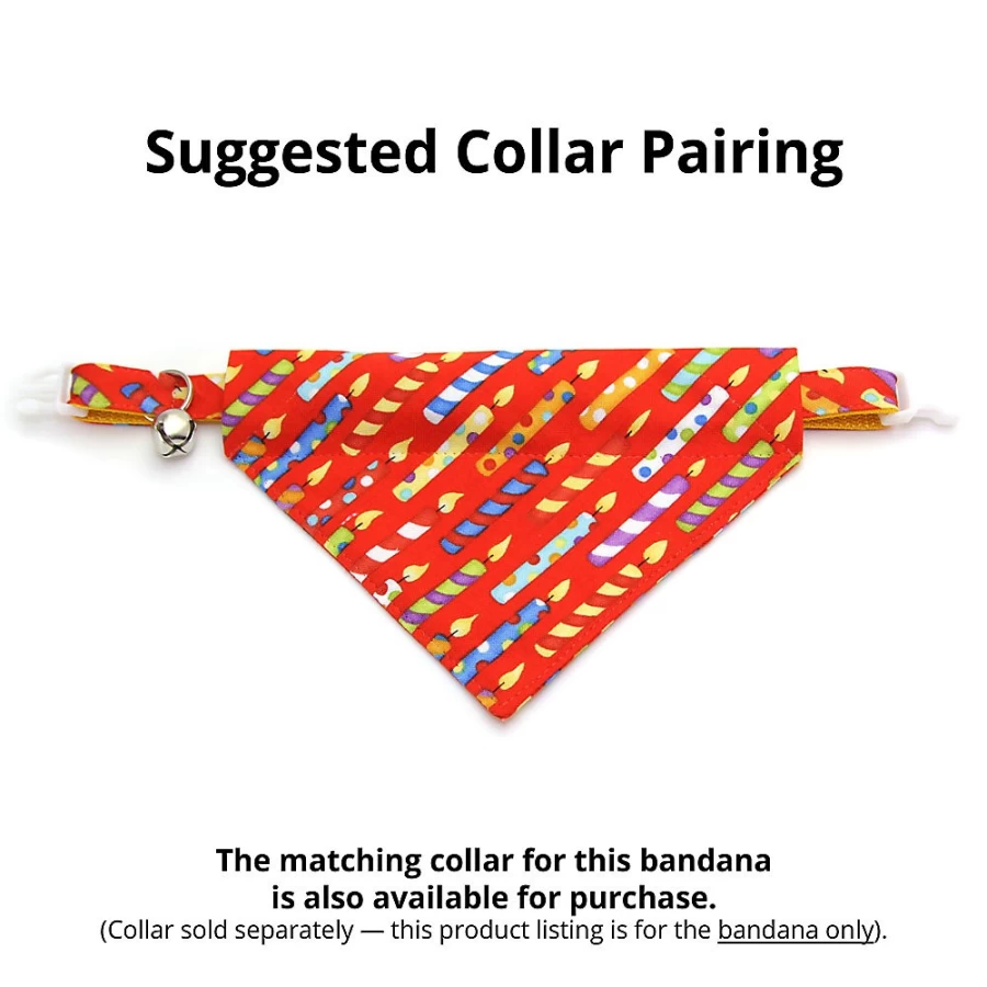 PetSmart Cat Bandana - Slide-On Birthday Party Candles by Cleo for Pets