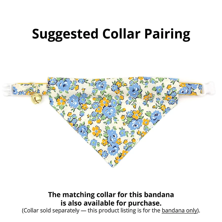 PetSmart Floral Slide-On Cat Bandana - Made By Cleo Camilla for Stylish Pets