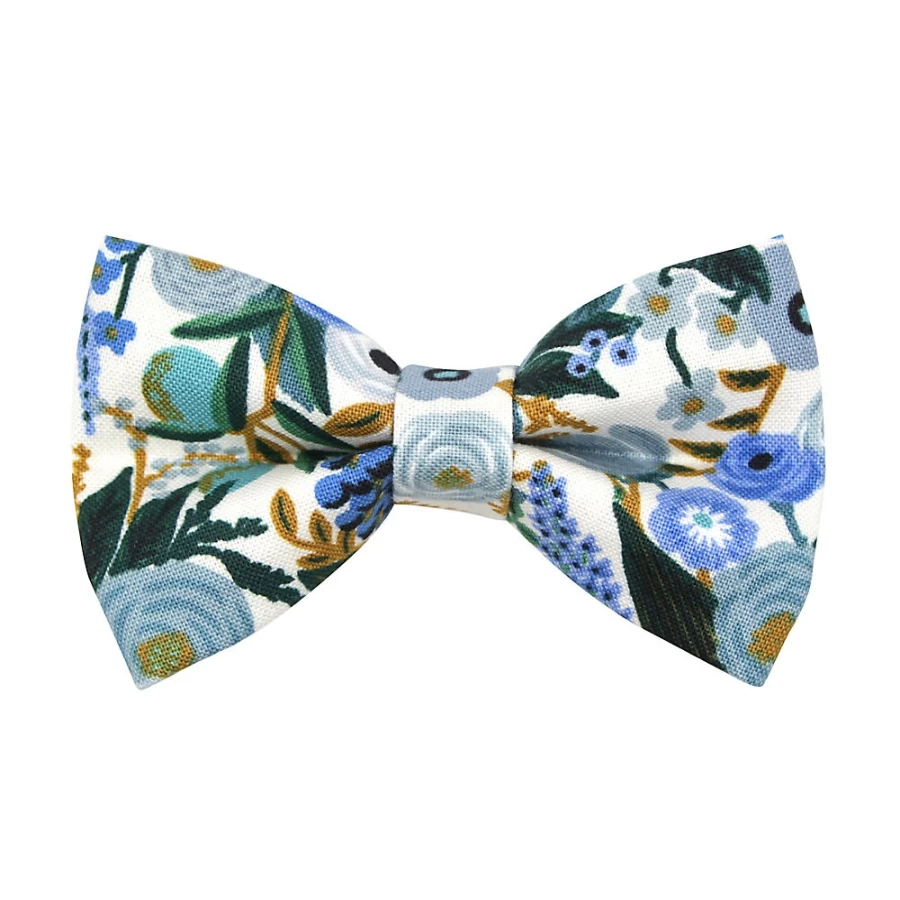 PetSmart Floral Cat Bow Tie - Indigo Garden Design by Cleo