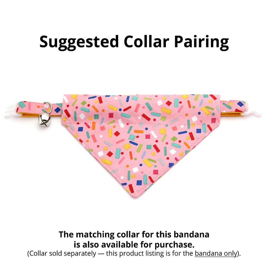 PetSmart Made By Cleo Confetti Cat Bandana for Birthdays & Celebrations