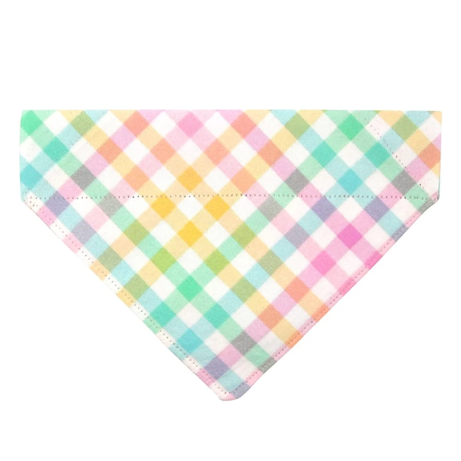 PetSmart Plaid Slide-On Cat Bandana - Made By Cleo Dawn, Adjustable Pet Accessory