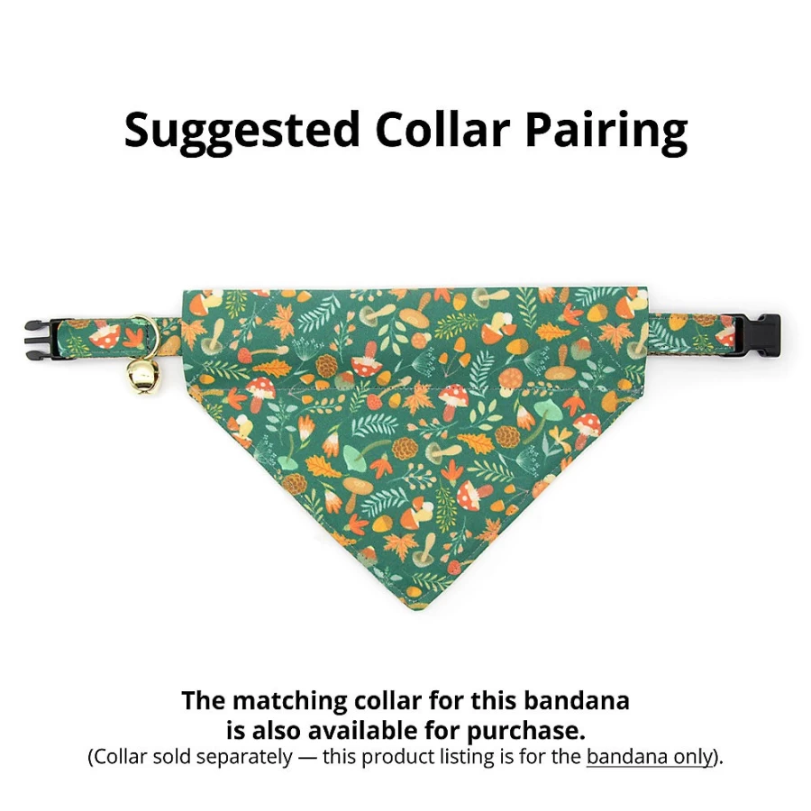 PetSmart Forest Fantasy Woodland Botanical Slide-On Cat Bandana by Cleo