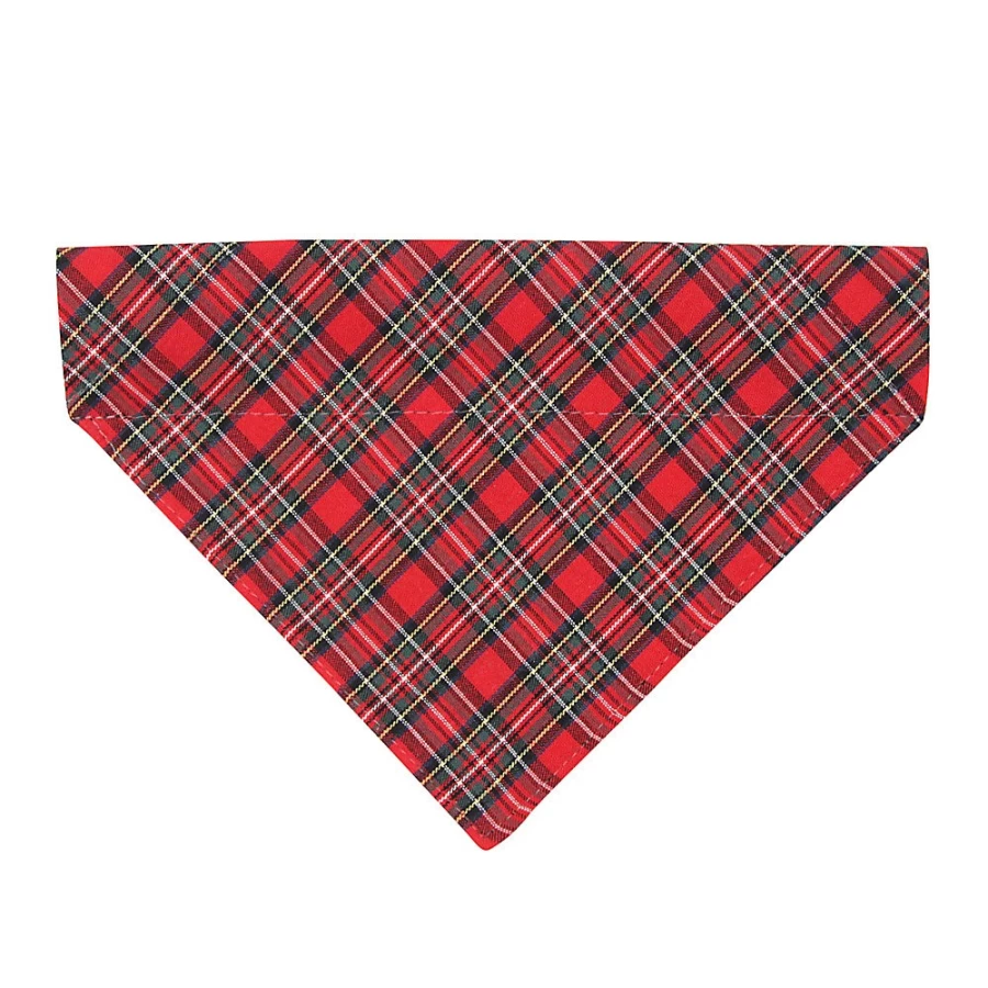 PetSmart Cleo Hearthside Plaid Slide-On Cat Bandana for Pets