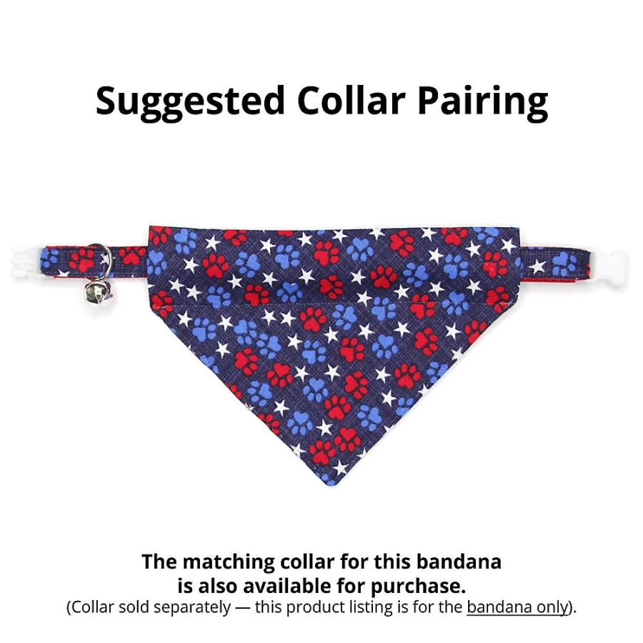 PetSmart Patriotic Paws 4th of July Slide-On Cat Bandana - Made by Cleo