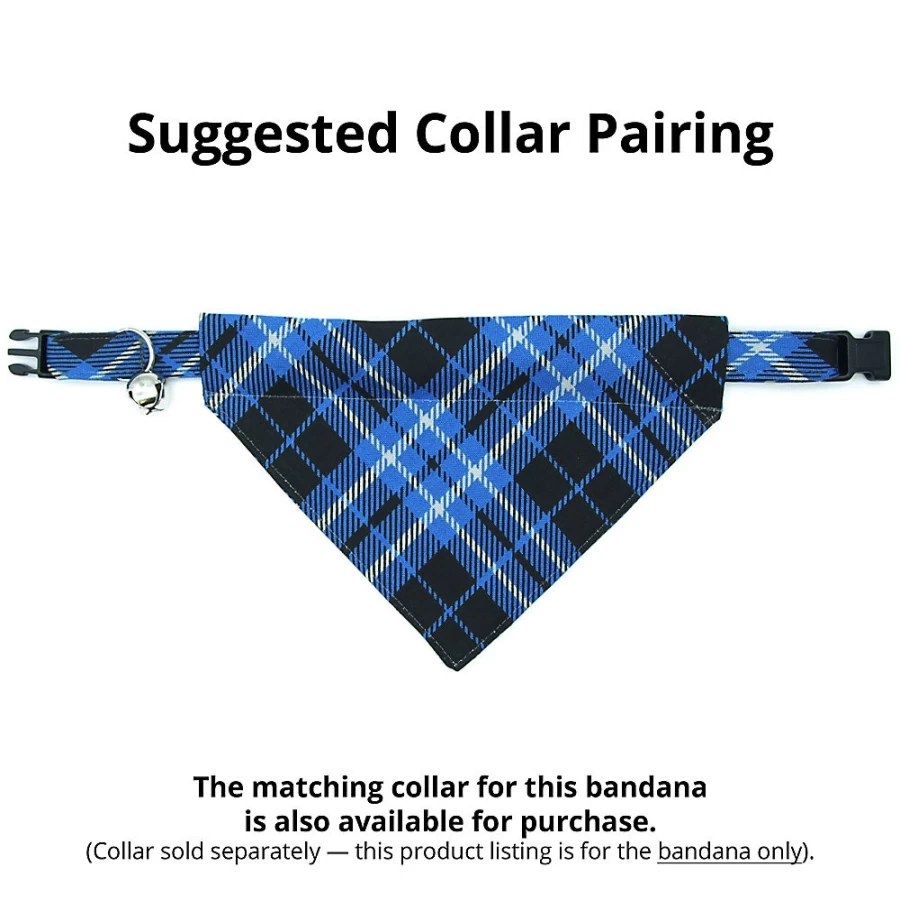 PetSmart Cleo Pikes Peak Plaid Slide-On Cat Bandana for Pets
