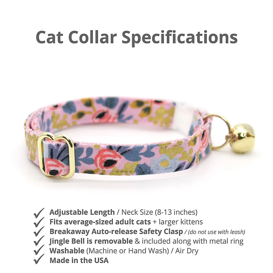 PetSmart Floral Breakaway Cat Collar - Made by Cleo Ophelia, Adjustable Safety Collar for Cats