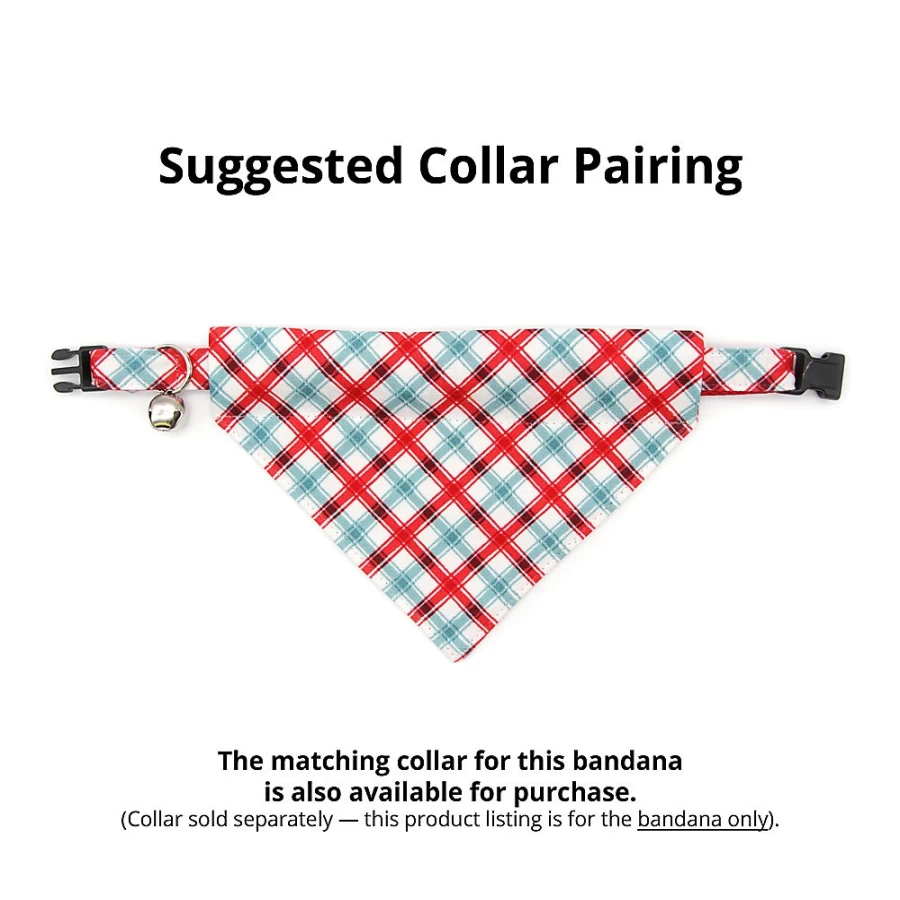 PetSmart Cleo Plaid Slide-On Cat Bandana for Stylish Pets