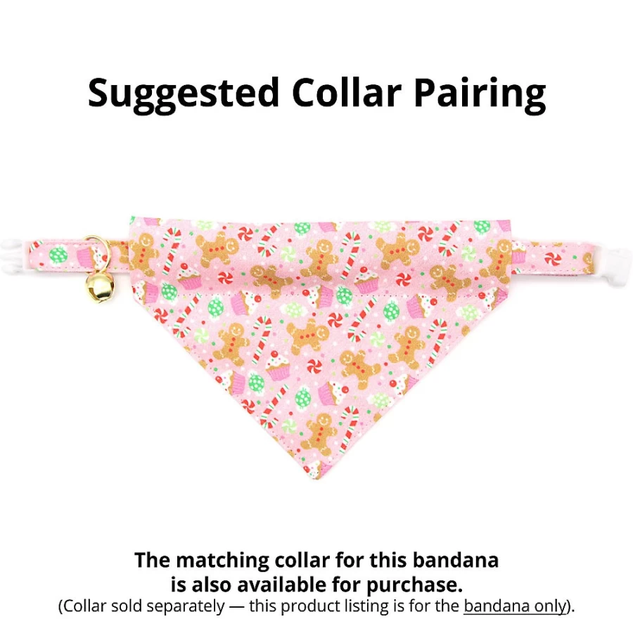 PetSmart SugarSpice Gingerbread Cat Bandana - Festive Slide-On Pet Accessory by Made By Cleo