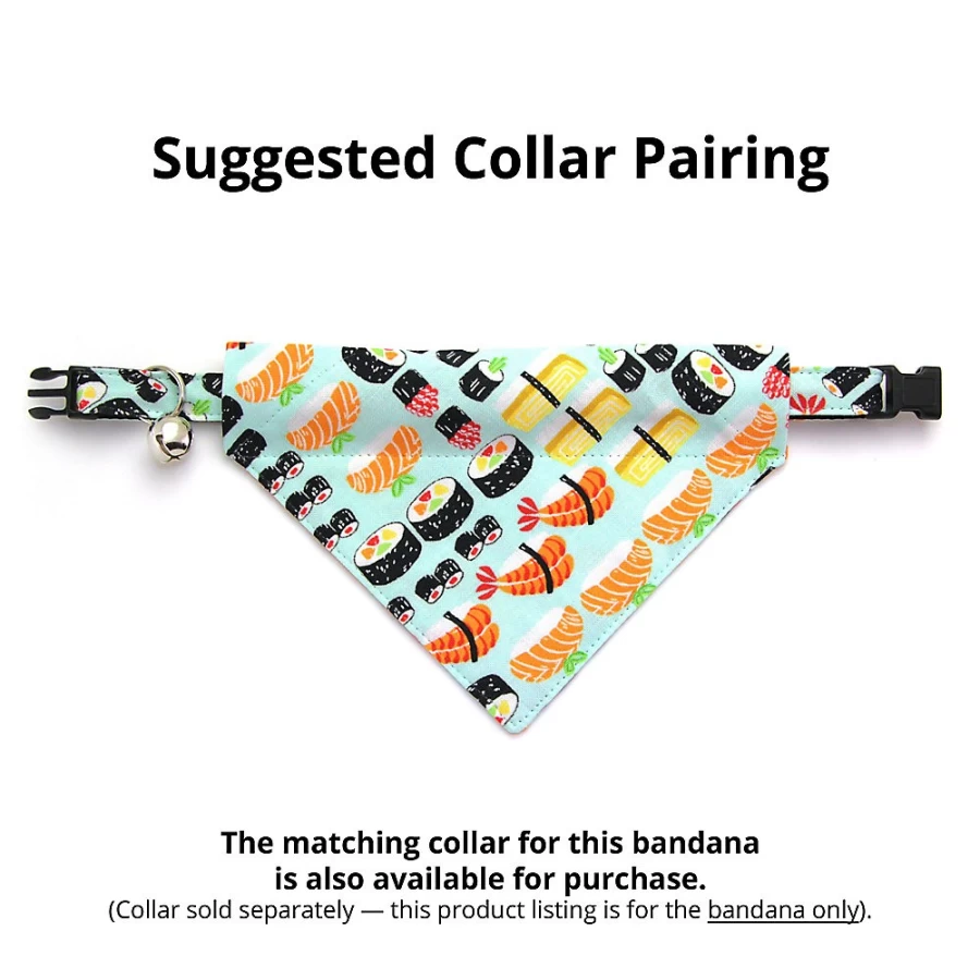 PetSmart Cleo Sushi Date Slide-On Cat Bandana for Cats